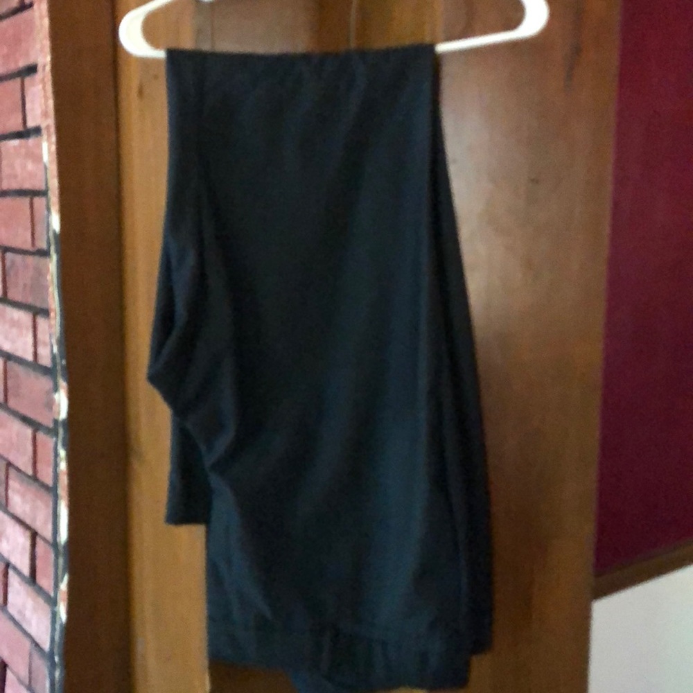 Blue and black dress pants